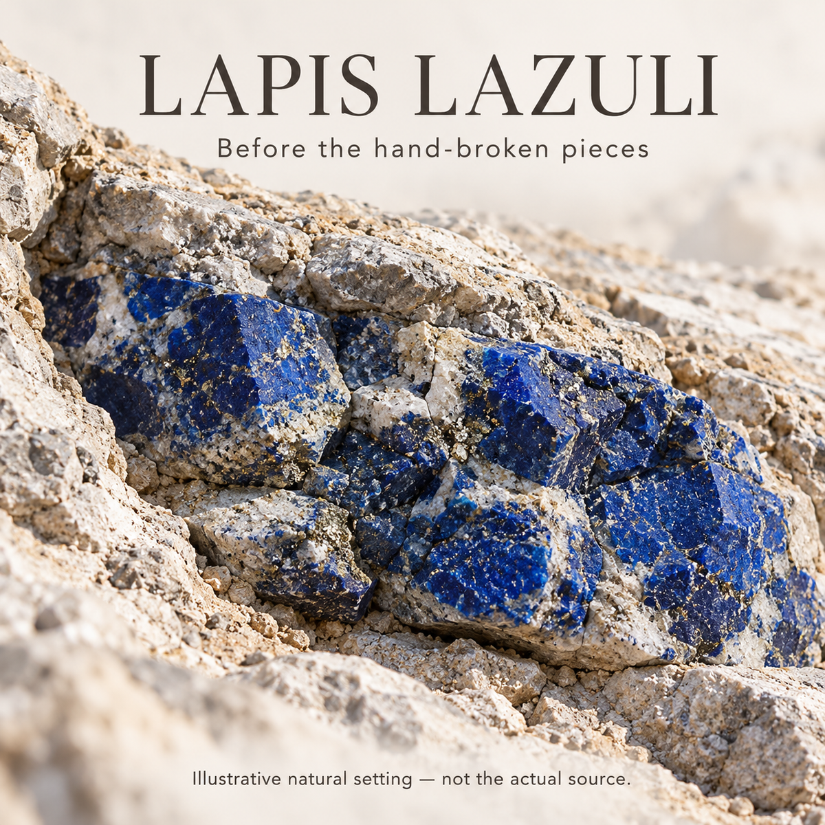Lapis Lazuli Raw Stones — 200g