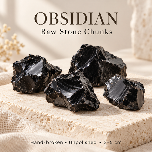 Natural Raw Black Obsidian Stone Chunks