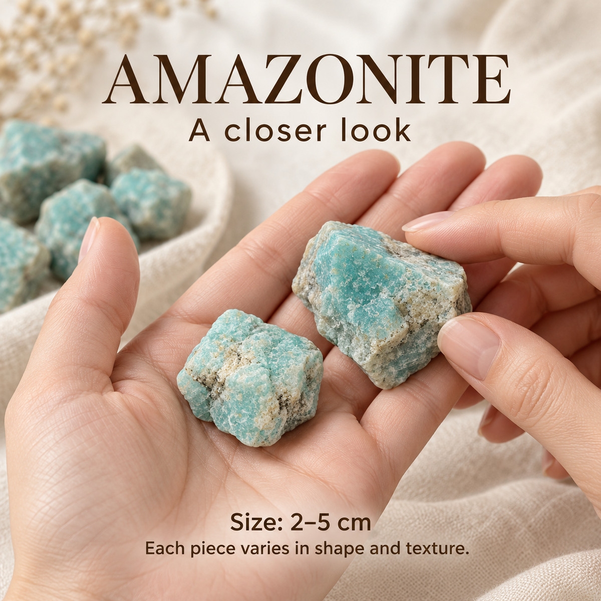 Amazonite Raw Stones — 200g
