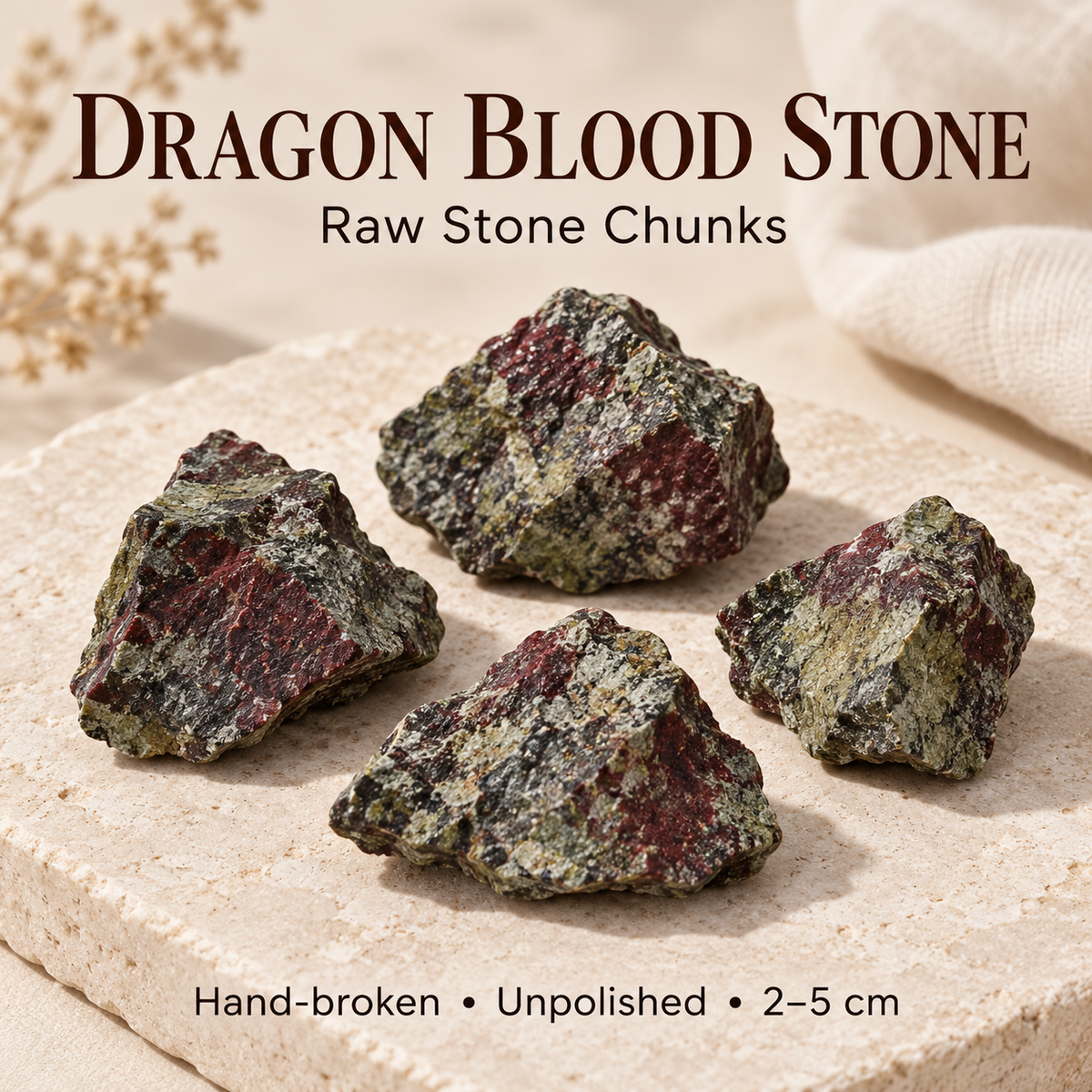Dragon Blood Stone Raw Stones — 200g