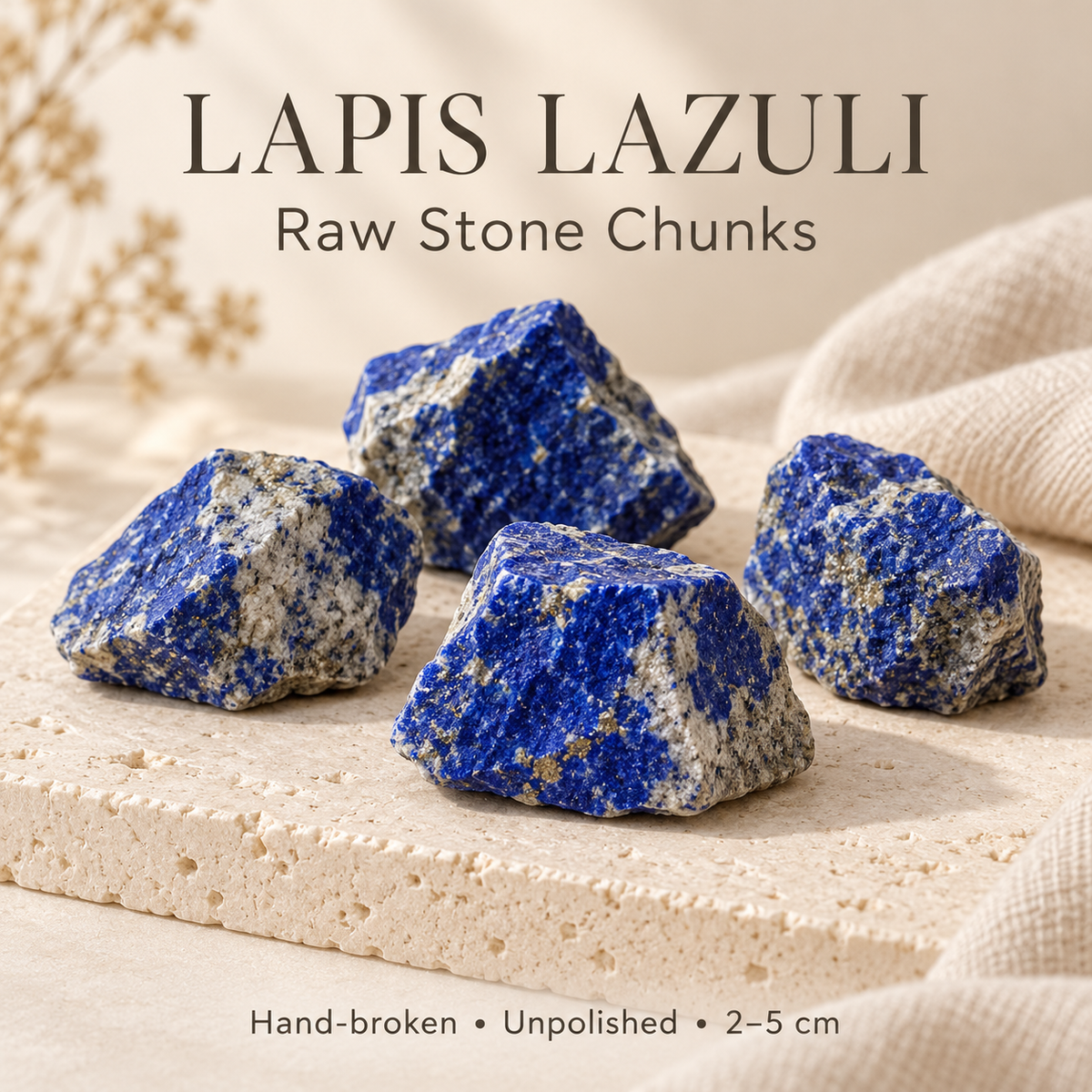 Lapis Lazuli Raw Stones — 200g