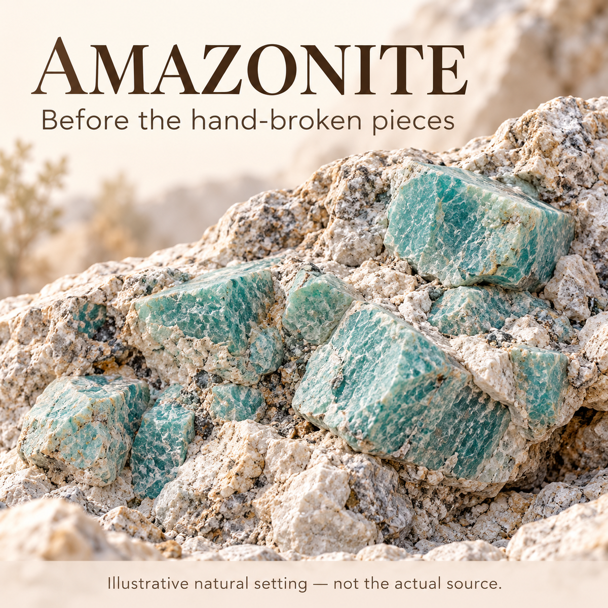 Amazonite Raw Stones — 200g