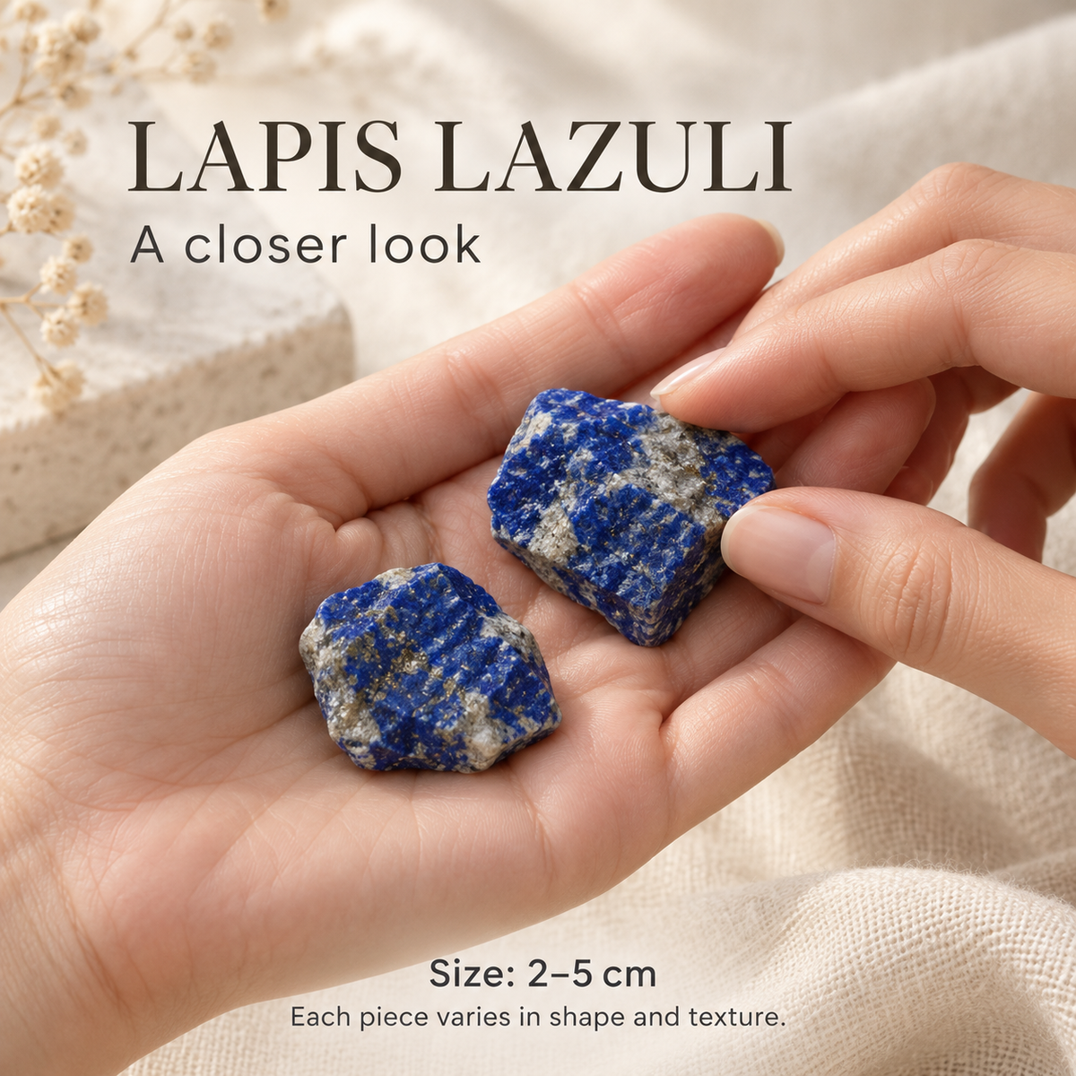Lapis Lazuli Raw Stones — 200g