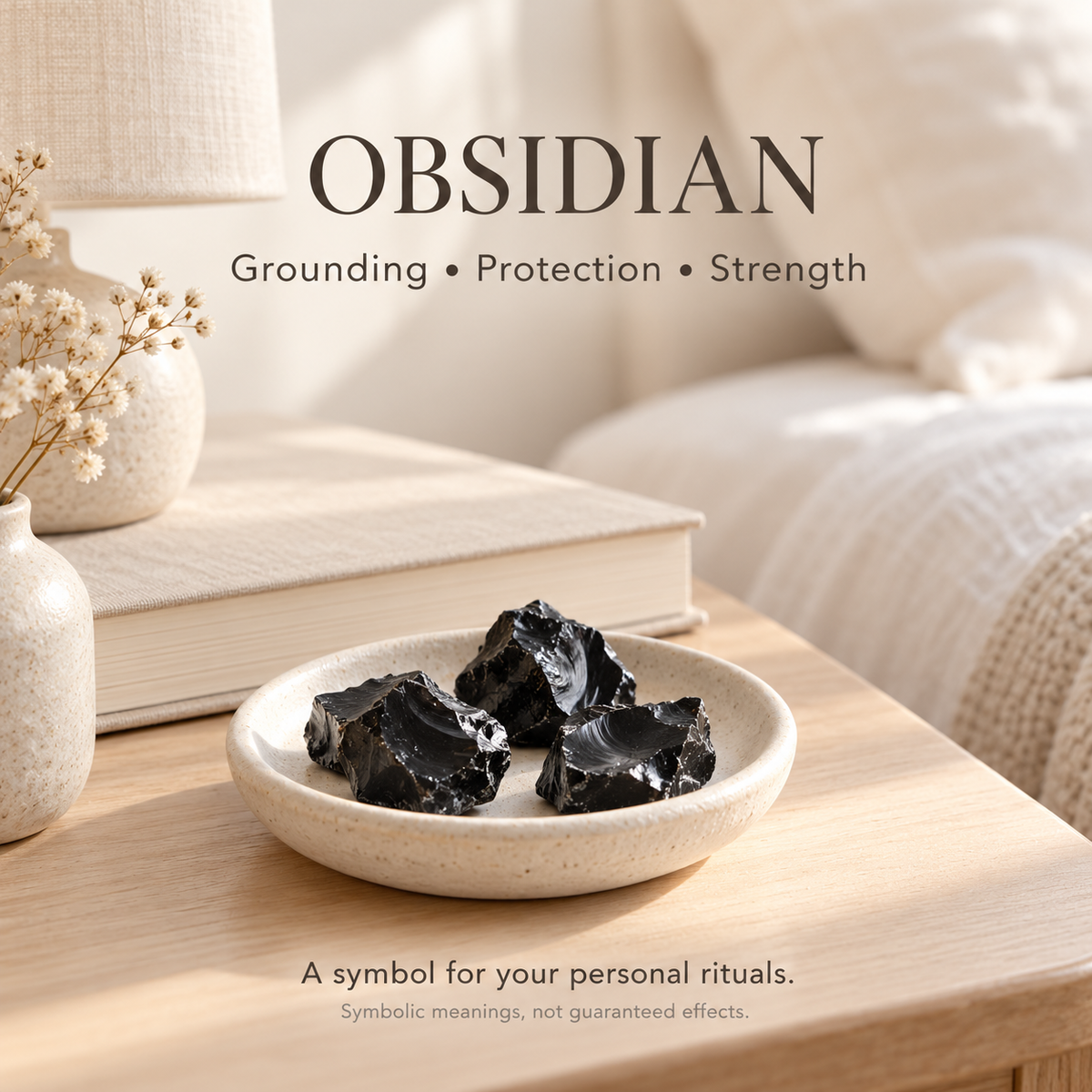 Black Obsidian Raw Stones — 200g